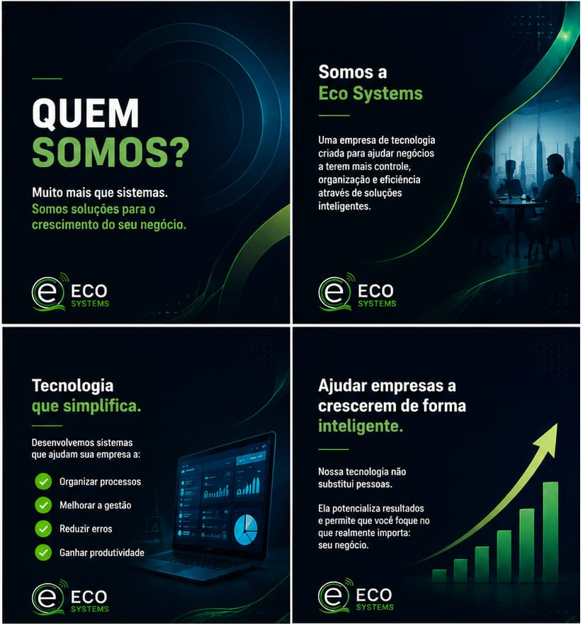 Dashboard ECO SYSTEMS no Laptop